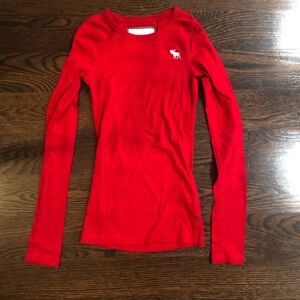Vintage Y2K Abercrombie & Fitch Tomato Red Long Sleeve Shirt